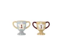 Set de 2 tasses en grès multicolore Trophy