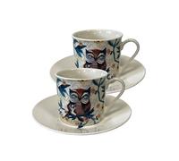 Set de 2 tasses et sous tasses Les Chouettes de Michelle Allen