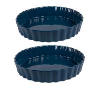 Set de 2 tourtières Bleu 24,5 et 28 cm