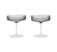 Set de 2 verres à champagne Ripple H x Ø 11x10.5cm