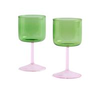 HAY Verre à vin Tint 25 cl Lot de 2 Vert-rose