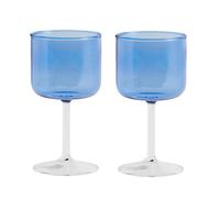 HAY Verre à vin Tint 25 cl Lot de 2 Bleu-transparent