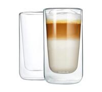 blomus Verre à latté macchiato isolant Nero lot de 2 Transparent