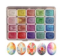 Set De 20 Couleurs De Peinture Aquarelle | Set De Peinture Aquarelle Solide Concentrée | Aquarelle Palette Dans Une Boîte En Métal | Aquarelle Peinture Pour La Peinture Chinoise, Manucure
