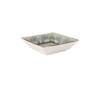 Set de 24 Plats assiettes creuses TANIA en porcelaine avec motifs pour soupes pâtes desserts - 17 x 17 x 4,5 cm - -