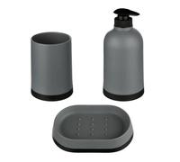 Set de 3 Accessoires de Salle de Bain ""Strip"" 12cm Gris