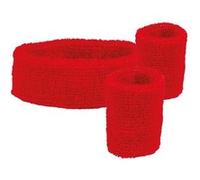 set de 3 bandeaux éponge rouge - boland 01892 Rouge G