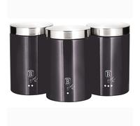 Berlinger Haus - Carbon Pro Set De 3 Boîtes De Cuisine En Acier Inoxydable Robuste, 11 X 17,8 Cm Design Gris Foncé / Inox