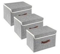 Vendos85 Set 3 boîtes de rangement - Gris