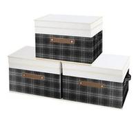 Vendos85 Set de 3 boîtes de rangement - Vert
