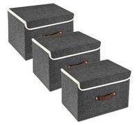 Vendos85 Boîtes de rangement pliables - Noir