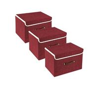 Set de 3 boîtes de rangement pliables Vin Rouge