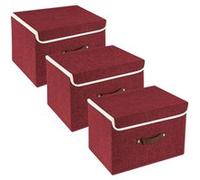 Vendos85 Boîtes de rangement pliables - Vin rouge