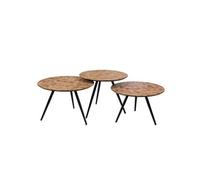 Set de 3 bouts de canapé bahia - - Marron - Bois