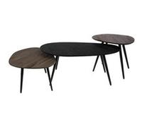 Set de 3 bouts de canapé Basile en teck - - Marron - Bois