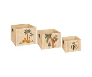 Set de 3 cagettes Enfant Jungle - Bois - Atmosphera créateur d'intérieur