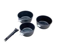 Set de 3 casseroles Alizée noir 16/18/20cm