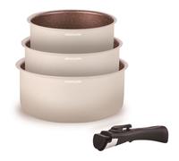 Set de 3 casseroles ARTHUR MARTIN - AM2655 - 16-18-20 cm + 1 poignée amovible - Tous feux dont induction