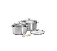 Set de casseroles ALCHIMY LOQY, 3 pc, argent, acier inoxydable, de Buyer
