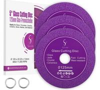 set de 3 coupe-verre 125mm disque diamant pour meuleuse d'angle