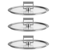 Set de 3 couvercles plats en verre Strate fixe