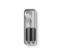 Monbento Set de 3 nomades Slim Box Argent et Noir