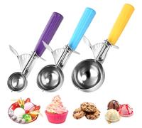 Set de 3 cuillères à biscuits et glace en acier inoxydable