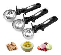 Set de 3 cuillères à glace 48-90 ml avec gâchette