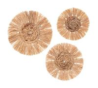 Atmosphera - Set de 3 déco murales - Raphia D25 cm