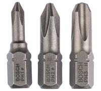 Bosch Embouts de vissage courts Extra-dur (PH) – PH1/PH2/PH3 25 mm – 3 pièces