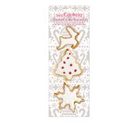 Set de 3 emporte-pièces dorés flocon, sapin et renne Scrapcooking