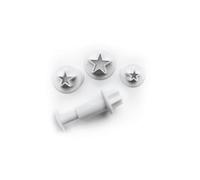 Ibili Emporte-pièces 788403 - Lot de 3 avec poussoir étoile