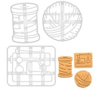Set de 3 emporte-pièces (Machine à coudre, Bobine de Fil, et Pelote de Laine), 3 pièces