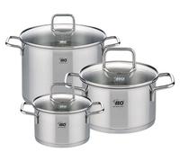 Set de 3 faitouts en inox 16 cm 20 cm et 26 cm Elo Citrin