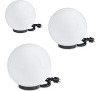 Set de 3 lampes boules 30/40/50cm blanc E27 avec 3m de câble de raccordement prémonté