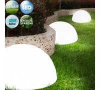 Deuba® Set de 3 lampes LED solaire extérieur Jardin étanche sans fil avec capteur IP44 boule Jardin décoration lumineuse