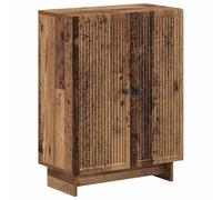 Set de 3 Meubles de Salle de Bain en Bois d'Ingénierie, Design Moderne Fin | Chêne vieilli, résistant à l'humidité, portes réversibles, fixation murale requise, entretien facile