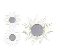 Set de 3 miroirs Gold Home - Doré
