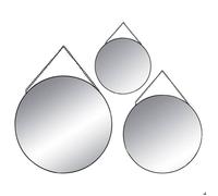Set de 3 miroirs ronds noir D20/24/29cm - Atmosphera Créateur d'intérieur