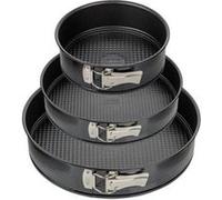 Set de 3 moules a charniere ronds - ZENKER - Black Metallic - 20, 24 et 28 cm Noir