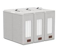 Vendos85 Set de 3 paniers de rangement - Blanc