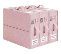 Vendos85 Set de 3 organiseurs de draps - Rose