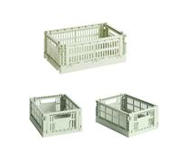 Set de 3 paniers Colour Crate recyclé S + Mini 2x LxWxH 17x13x8cm/ 1x LxWxH 26,5x17x10,5cm