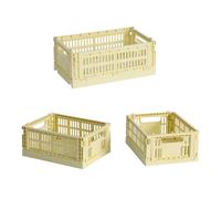 Set de 3 paniers Colour Crate recyclé S + Mini 2x LxWxH 17x13x8cm/ 1x LxWxH 26,5x17x10,5cm