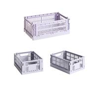 Set de 3 paniers Colour Crate recyclé S + Mini 2x LxWxH 17x13x8cm/ 1x LxWxH 26,5x17x10,5cm
