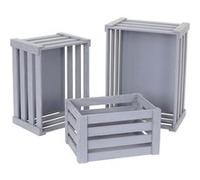 Mendler Set de boîtes de rangement - Gris