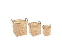 Set de 3 Paniers Ronds en bambou naturel