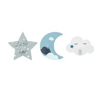 Set de 3 Patères déco dans Le Ciel en Bois pour Chambre Enfant - Atmosphera