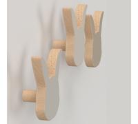 Set de 3 patères en bois Lapin
