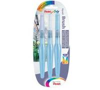 Pentel Aquash Brush FRH, Lot de 3 Pinceaux à réservoir d'eau Pointes Fine/Moyenne/Large